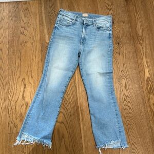 MOTHER limited edition insider crop step fray